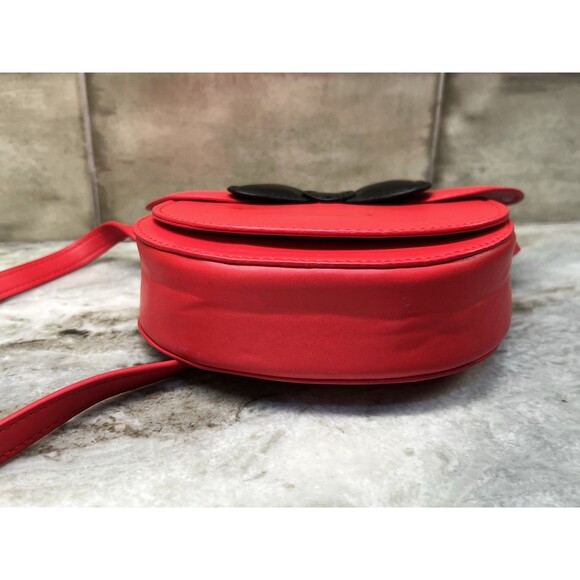 Disney Minnie Mouse Red W/Black Bow Adjustable Strap Purse Handbag Crossbody - Picture 10 of 12